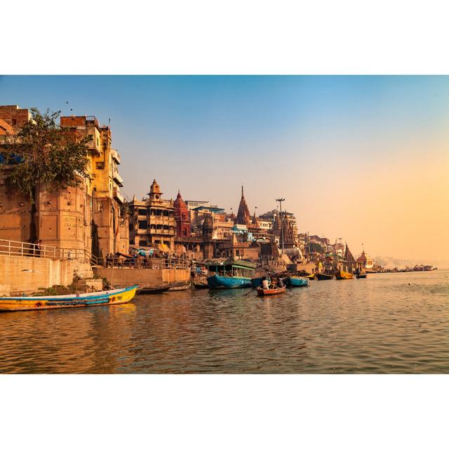 Ghats (Banks) On The Ganges River - Wrapped Canvas Print Longshore Tides Size: 51cm H x 76cm W x 3.8cm D on Productcaster.