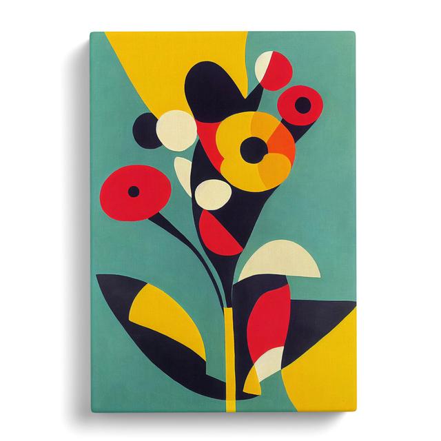 The Abstract Flowers No.2 - Wrapped Canvas Graphic Art George Oliver Size: 60cm H x 35cm W x 3cm D on Productcaster.