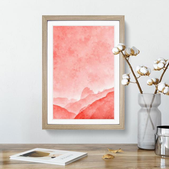 Coral Mountains - Picture Frame Painting Print East Urban Home Frame Option: Oak Framed, Size: 33cm H x 24cm W x 2cm D on Productcaster.