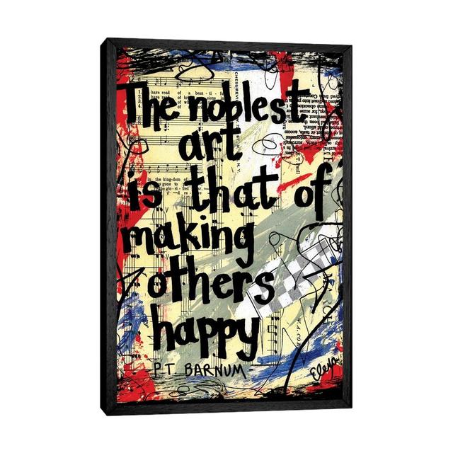 Noblest From The Greatest Showman Happy Larry Format: Black Framed, Size: 66.04cm H x 45.72cm W x 3.81cm D on Productcaster.