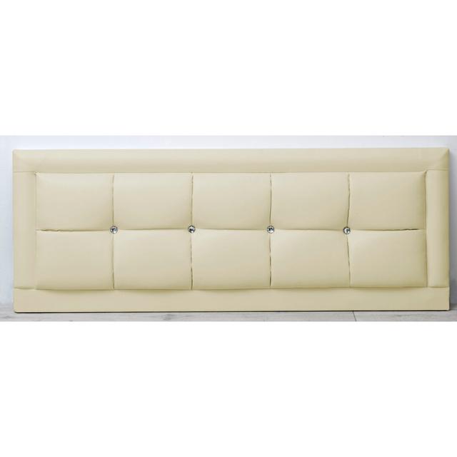 Velazquez Upholstered Headboard Rosdorf Park Colour: Cream, Size: Kingsize (5') on Productcaster.