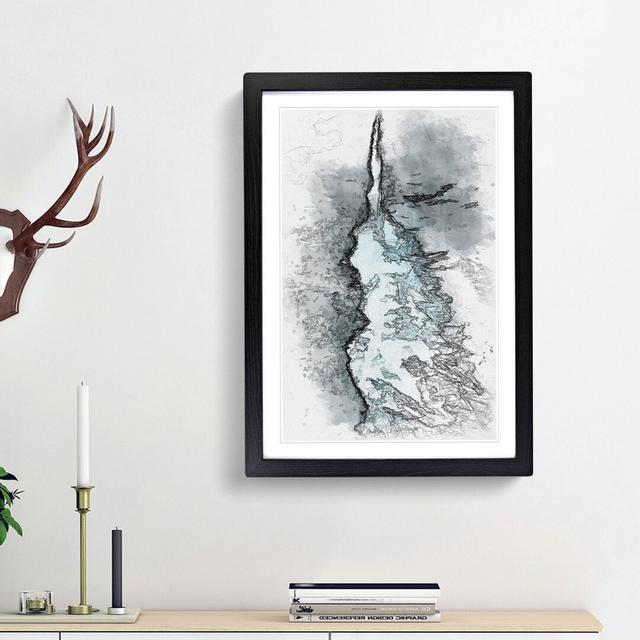 The Middle of the Wave - Picture Frame Painting Print East Urban Home Size: 63cm H x 45cm W x 2cm D, Frame Option: Black Framed on Productcaster.