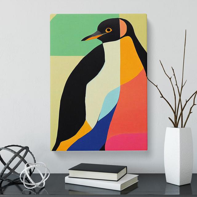 Baronville Penguin In Abstract - Wrapped Canvas Print Marlow Home Co. Size: 60cm H x 40cm W x 3cm D on Productcaster.