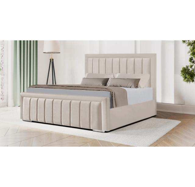 Athalla Bed Canora Grey Colour: Cream, Size: Single on Productcaster.