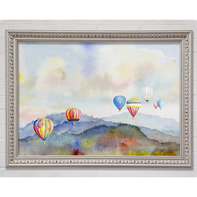 Hot Air Balloons In The Valley - Single Picture Frame Art Prints Bright Star Size: 100cm H x 141.4cm W x 3cm D on Productcaster.