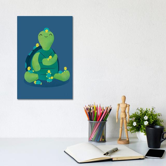 Turtle Mama by Jay Fleck - Wrapped Canvas Graphic Art Bay Isle Home Size: 30.48cm H x 20.32cm W x 1.91cm D on Productcaster.