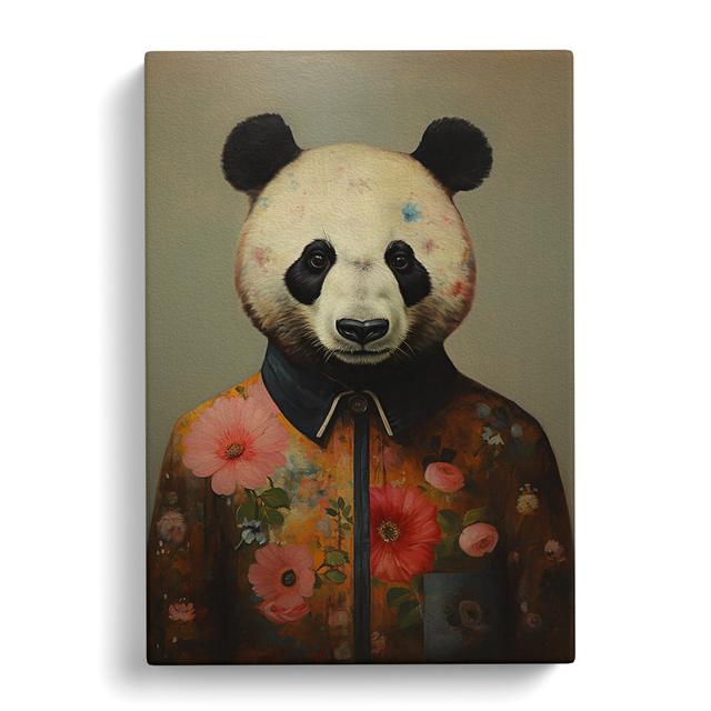 Panda Modern Art Happy Larry Size: 60cm H x 40cm W x 3cm D on Productcaster.