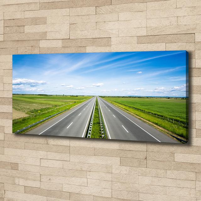 Highway - Unframed Art Prints on Canvas Ebern Designs Size: 50cm H x 125cm W x 2cm D on Productcaster.