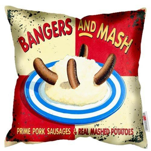 Bangers and Mash - Martin Wiscombe Cushion Corrigan Studio on Productcaster.