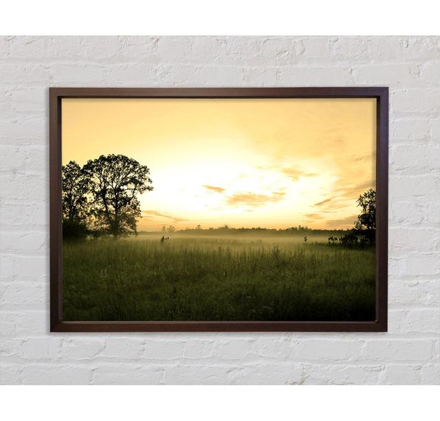 Single Picture Frame Art Prints Ebern Designs Format: Walnut Framed Canvas, Size: 100cm H x 141.4cm W x 3.3cm D on Productcaster.