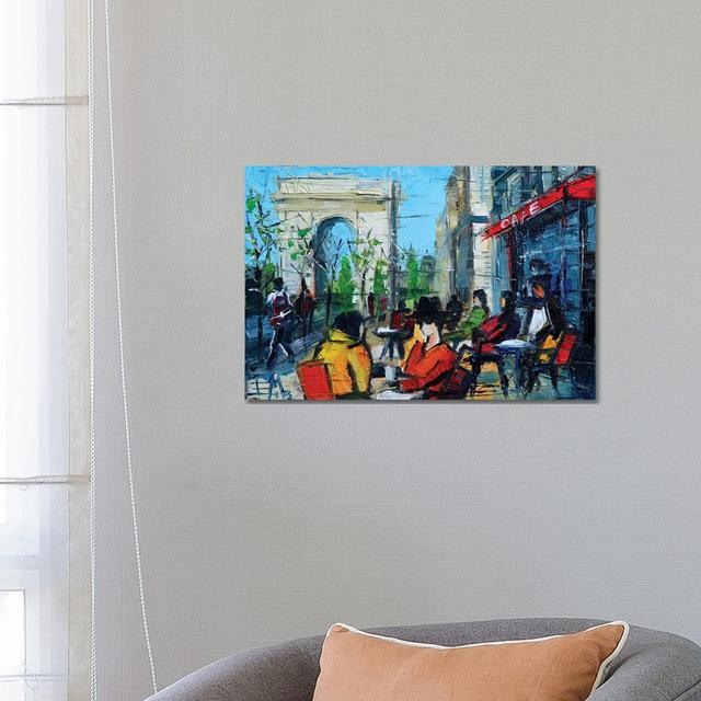 Urban Story - Champs-Élysées by Mona Edulesco - Wrapped Canvas Gallery-Wrapped Canvas Giclée Marlow Home Co. Size: 45.72cm H x 66.04cm W on Productcaster.