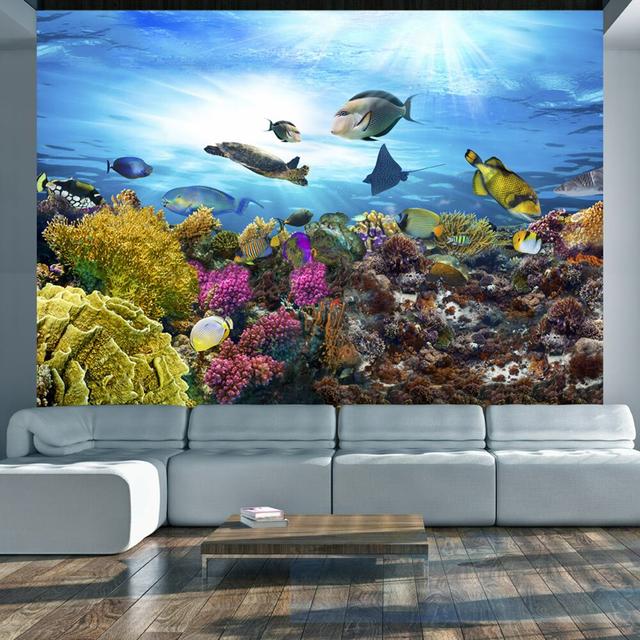 Fototapete Coral reef 245 cm x 350 cm East Urban Home Größe: 300 cm x 210 cm on Productcaster.