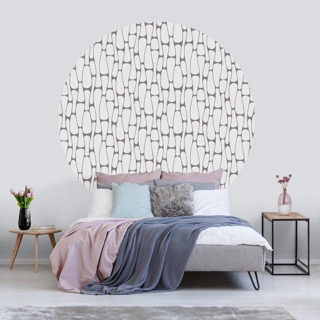 Dairra Matte Peel & Stick Mural Ebern Designs Size: 150cm L x 150cm W, Colour: Grey on Productcaster.