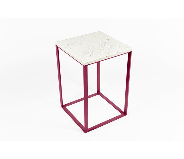 Abdul-Raqib Marcel Side Table Canora Grey Table Base Colour: Red on Productcaster.