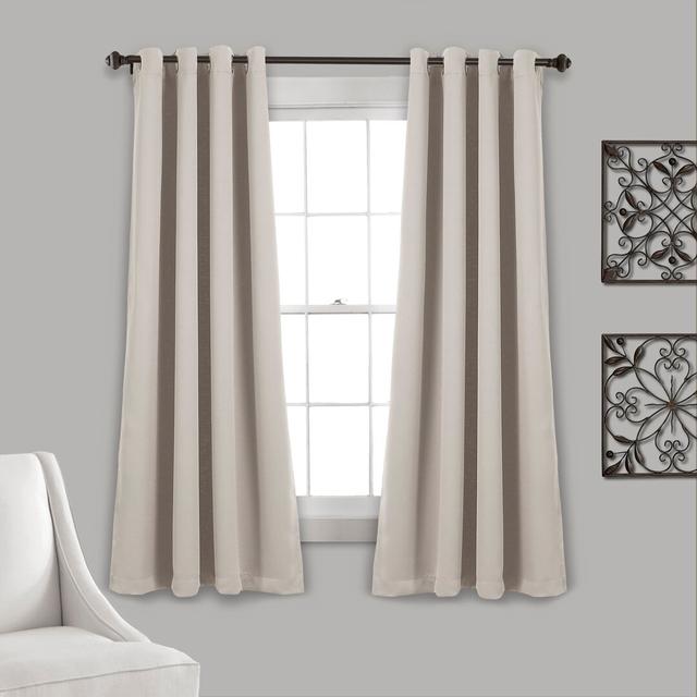 Ketterman Blackout Thermal Curtain (Set of 2) Blue Elephant Curtain Colour: Wheat, Size per Panel: 132cm W x 305cm L on Productcaster.