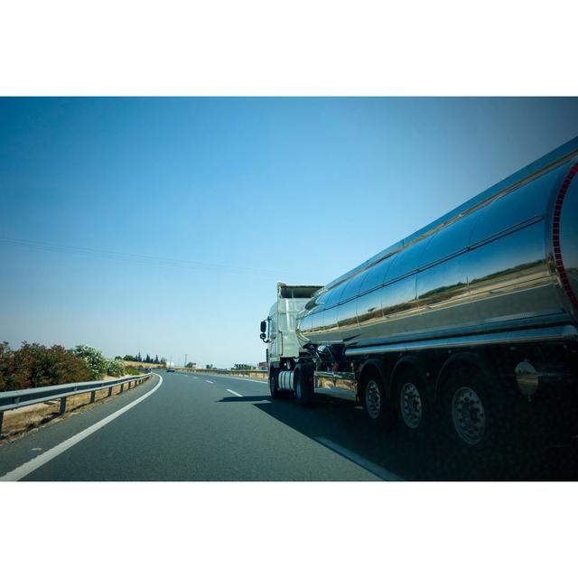 Tanker On The Road by Lalocracio - Print 17 Stories Size: 20cm H x 30cm W on Productcaster.