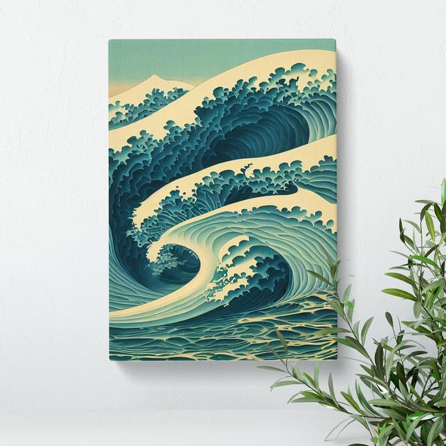 XC1022-4725X Traditional Japanese Wave No.4 House of Hampton Size: 76cm H x 50cm W x 3cm D on Productcaster.