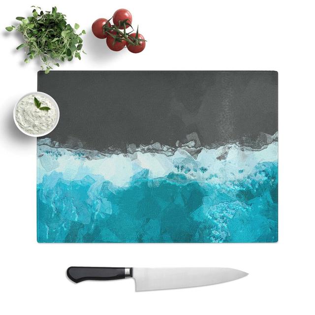 Tempered Glass Sand Beach in Australia Chopping Board East Urban Home Size: 39 cm W x 28.5 cm L on Productcaster.