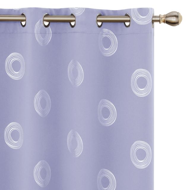 Queanna Polyester Blackout Grommet / Eyelet Curtain Pair 17 Stories Panel Size: 55cm Width x 138cm Drop on Productcaster.