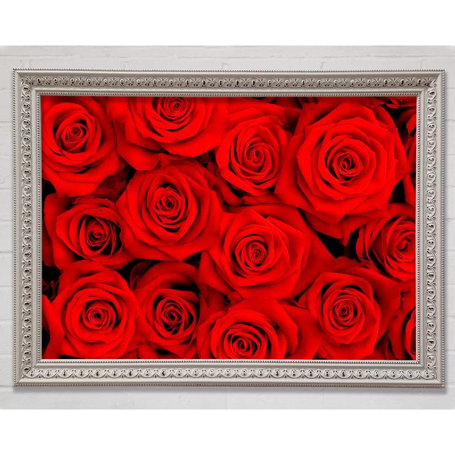 Lovely Roses For The One I Love - Print Latitude Run Size: 21cm H x 29.7cm W x 3cm D, Format: Silver Framed Paper on Productcaster.