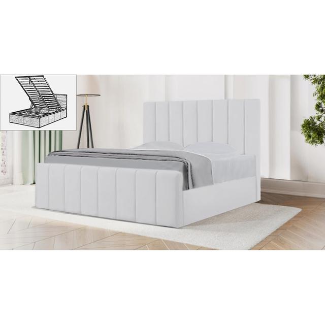 Bandzul Storage Bed Brayden Studio Colour: White, Size: UK King 150 x 200 cm on Productcaster.