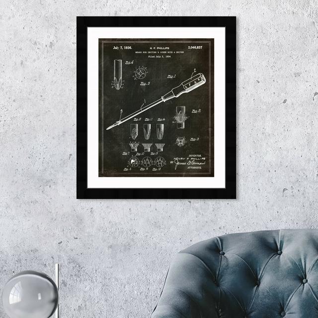 Phillips-Head Screwdriver 1936 - Single Picture Frame Print East Urban Home Size: 46 cm H x 38 cm W on Productcaster.