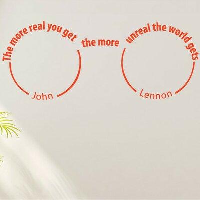 John Lennon Wall Sticker East Urban Home Colour: Beige, Size: Medium on Productcaster.