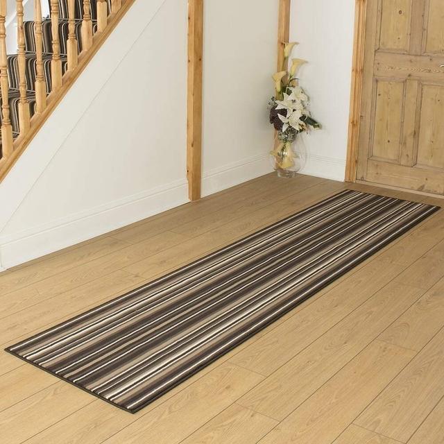 Ainsley Tufted Brown Hallway Runner Rug Marlow Home Co. Rug Size: Runner 510cm x 60cm on Productcaster.