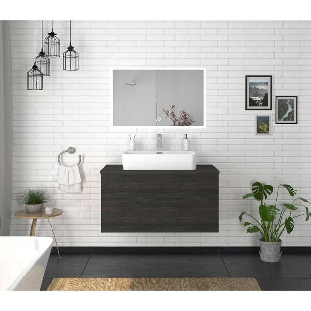 Verndale Bathroom Furniture Suite Brayden Studio Furniture Finish: Oak/Carbon Marine/Anthracite on Productcaster.