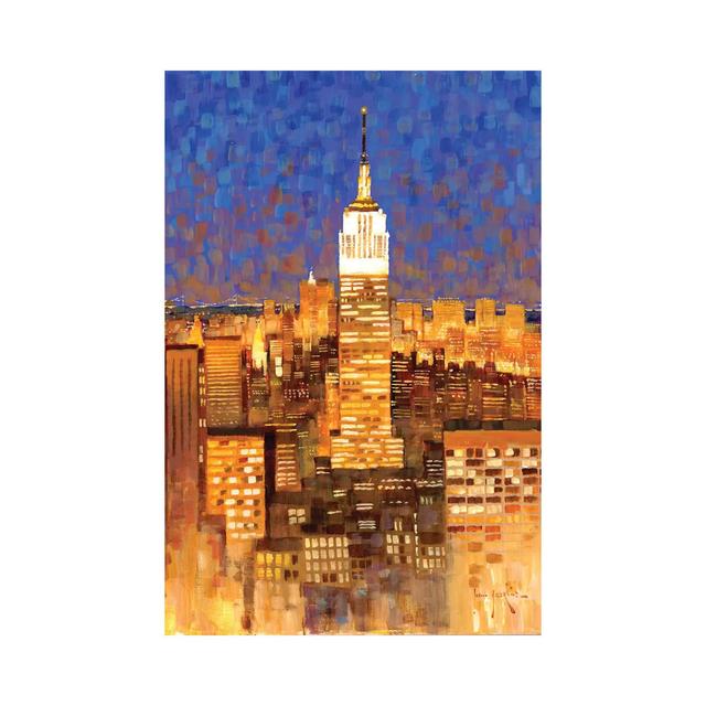 Empire State Building Skyline by John Haskins - Wrapped Canvas Graphic Art ClassicLiving Size: 30.48cm H x 20.32cm W x 1.905cm D on Productcaster.