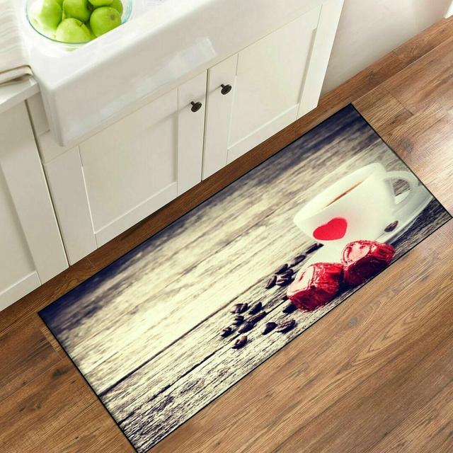 Elvyn Non-Skid Kitchen Mat East Urban Home Mat Size: 50cm W x 150cm L on Productcaster.