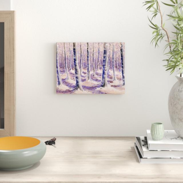 Lilac Forest by Oliver Gal - Painting Print East Urban Home Size: 46cm H x 61cm W x 4cm D, Format: Wrapped Canvas on Productcaster.