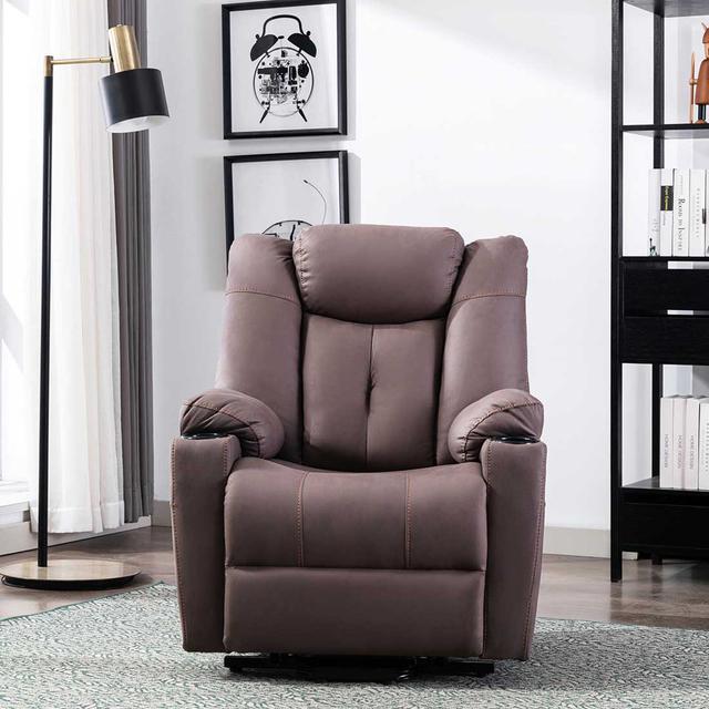 Henreitta Lift Assist Recliner Ebern Designs Upholstery Colour: Brown on Productcaster.