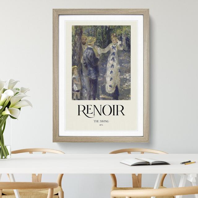 The Swing by Pierre-Auguste Renoir - Picture Frame Painting East Urban Home Size: 36cm H x 27cm W x 2cm D, Frame Option: Oak Framed on Productcaster.