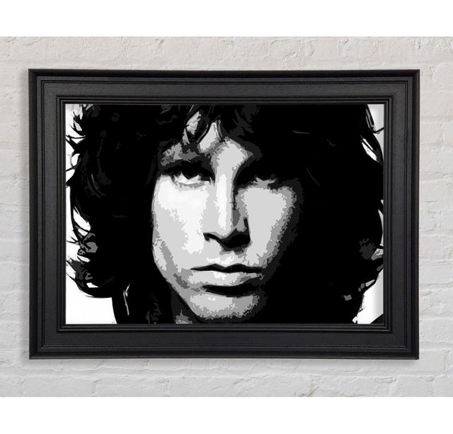 Jim Morrison Face B N W - Single Picture Frame Art Prints Ebern Designs Size: 84.1cm H x 142.2cm W x 8cm D on Productcaster.