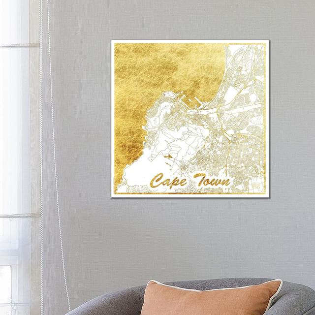 Washington, D.C. Minimal Urban Blueprint Map by Hubert Roguski - Wrapped Canvas Print Latitude Run Size: 66.04cm H x 66.04cm W x 3.81cm D on Productcaster.