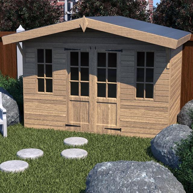 Sabine 22 x 12 Ft. Shiplap Summer House Natur Pur on Productcaster.