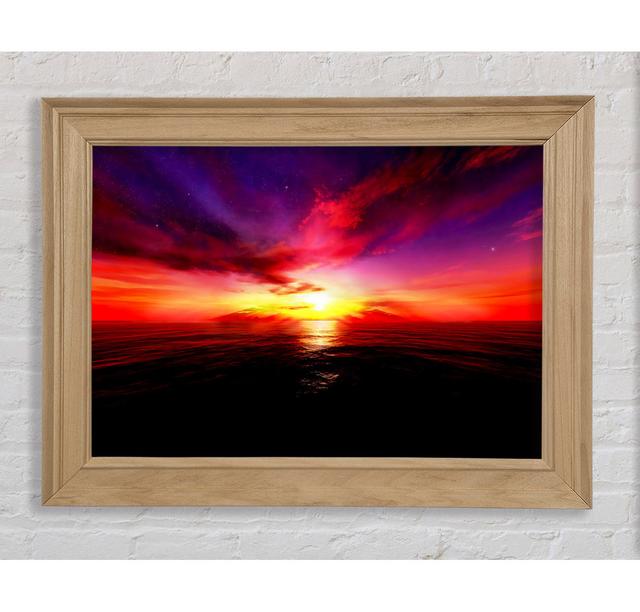 Sunset In Another World Framed Print Bright Star Size: 100cm H x 141.4cm W on Productcaster.