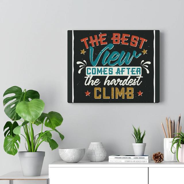 Best View - Wrapped Canvas Typography Blue Elephant Size: 46cm H x 61cm W on Productcaster.