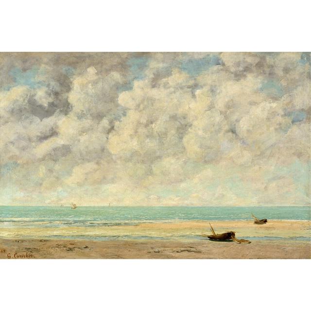 The Calm Sea by Gustave Courbet - Wrapped Canvas Painting Print Beachcrest Home Size: 20cm H x 30cm W on Productcaster.