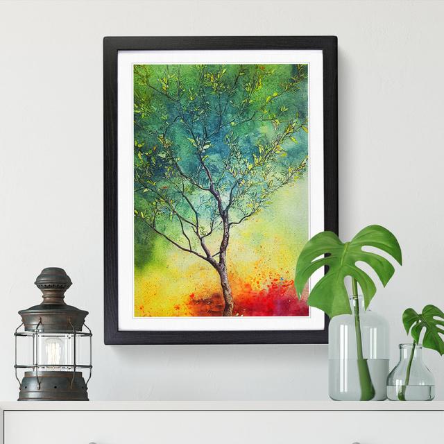 Watercolour Pear Tree Vol.3 - Single Picture Frame Graphic Art Marlow Home Co. Size: 34cm H x 25cm W x 2cm D, Frame Option: Oak on Productcaster.