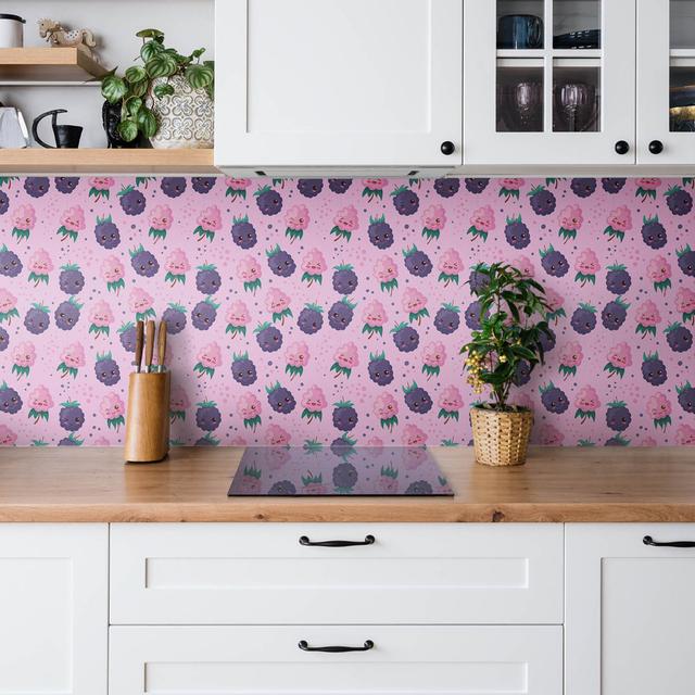 Lindamere 30 x 30 cm PVC Tile in Matte Pink (Set of 9) August Grove on Productcaster.