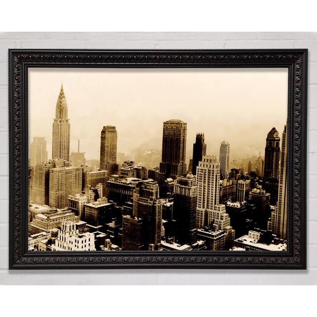 Chicago Mist Sepia - Print Ebern Designs Size: 21cm H x 29.7cm W x 3cm D on Productcaster.