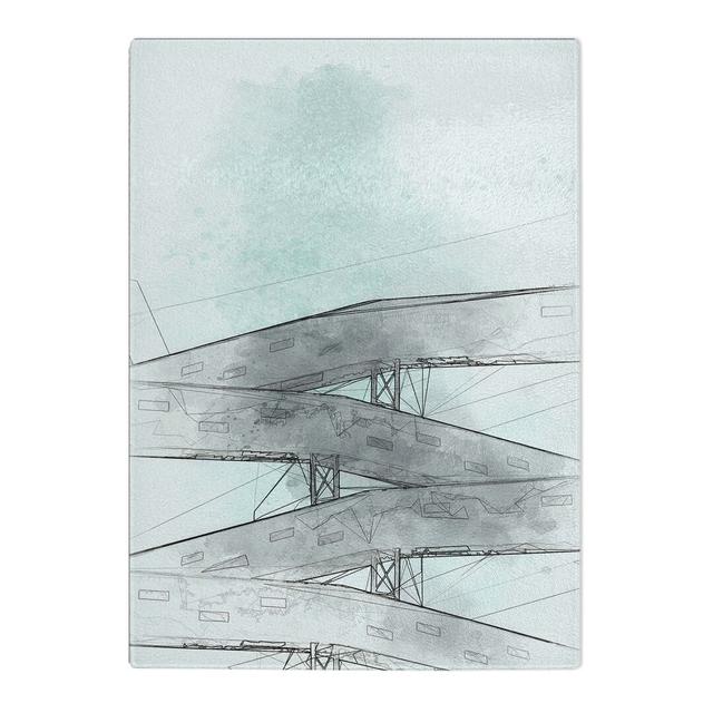 Tempered Glass Sketching the Architecture Vol.33 Chopping Board East Urban Home Size: 28.5 cm x 39 cm on Productcaster.