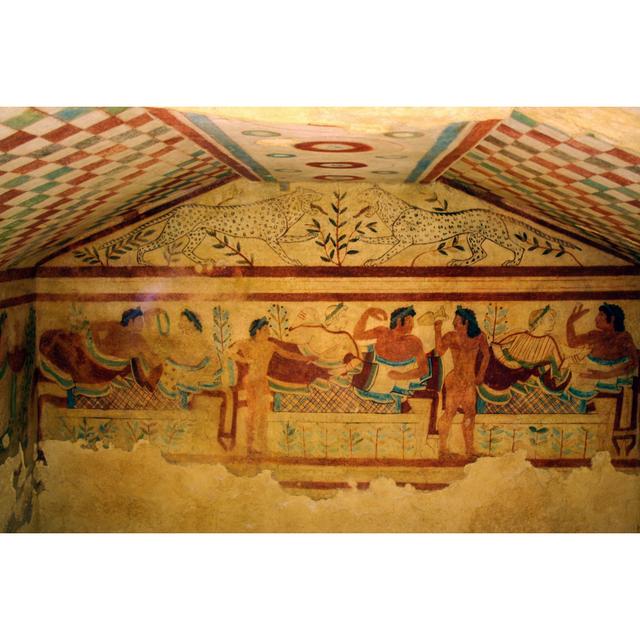 Etruscan Tomb by Lauradibiase - Wrapped Canvas Painting Latitude Vive Size: 30cm H x 46cm W x 3.8cm D on Productcaster.