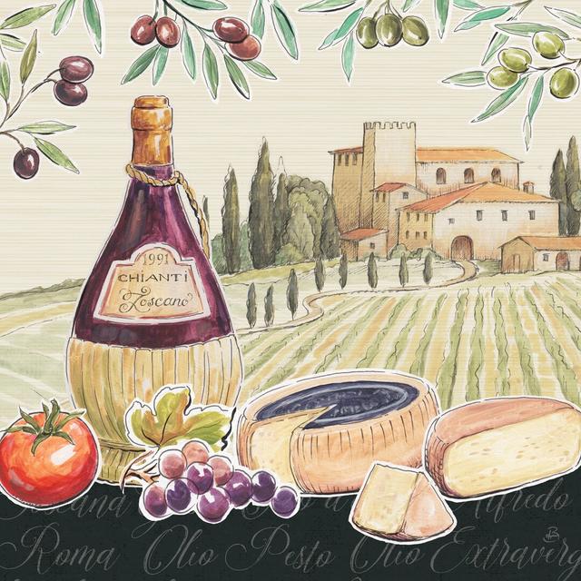 Tuscan Flavor II by Daphne Brissonnet - Wrapped Canvas Painting Print August Grove Size: 51cm H x 51cm W on Productcaster.