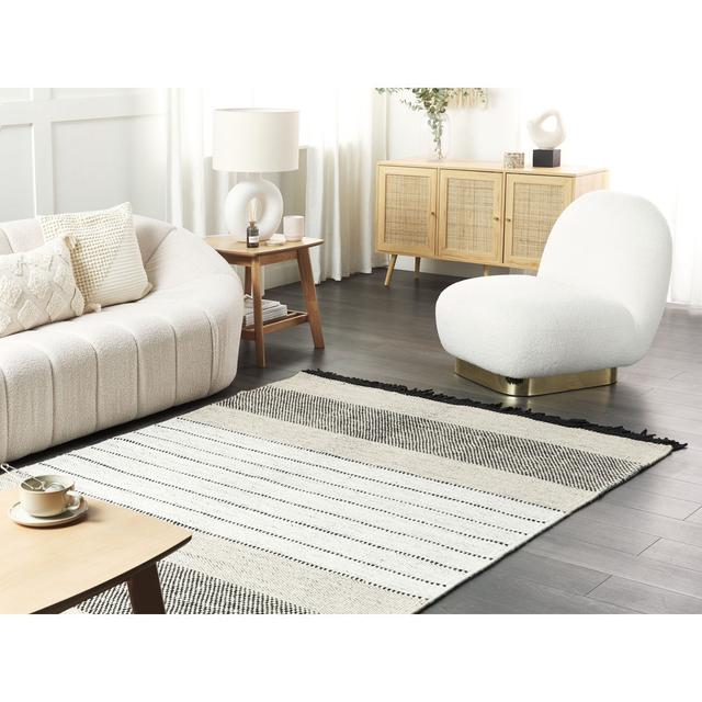 Misenheimer Hand Tufted Wool Beige/White/Black Indoor/Outdoor Rug Bloomsbury Market Rug Size: Rectangle 160 x 230cm on Productcaster.