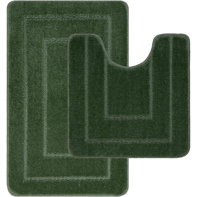 Koski Ichra Non Slip Bath Mat Extra Soft Water Absorbent Belfry Bathroom Colour: Green on Productcaster.