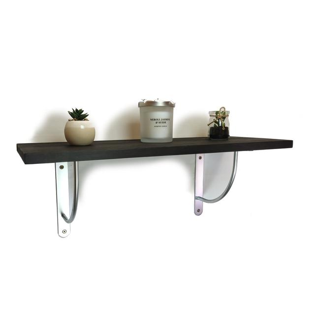 Ardingly Solid Wood Bracket Shelf ClassicLiving Size: 24cm H x 100cm W x 25cm D on Productcaster.