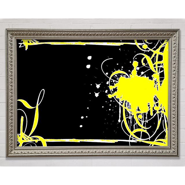 Yellow On Silver Framed Print Ivy Bronx Size: 100cm H x 141.4cm W x 3cm D on Productcaster.